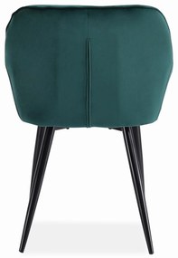 K487 Verde Închis - SCAUN MODERN MATLASAT GLAMOUR PENTRU LIVING/SUFRAGERIE CATIFEA