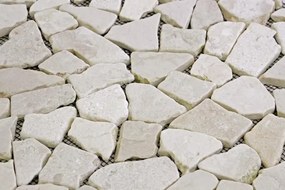 Mozaic de marmură Garth 1 m2 - gresie albă crem