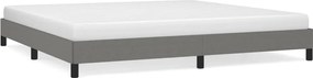 vidaXL Cadru de pat fără saltea, gri închis, 200x200 cm, textil