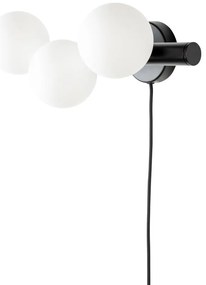 Aplică de perete neagră-albă Monica – White Label