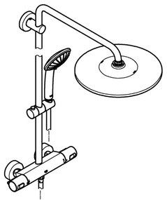 GROHE 26400001 - Sistem de duș VITALIO JOY SYSTEM 310 450 mm crom lucios