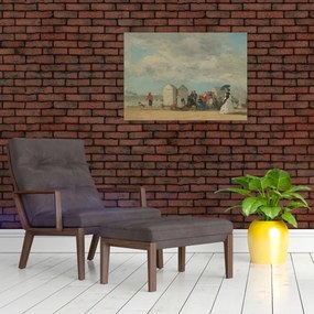 Tablou - Eugène Boudin, Beach Scene, reproducere (70x50 cm)