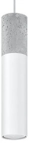Sollux SL.0647 - Lustr BORGIO 1xGU10/40W/230V beton/metal alb