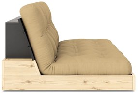 Canapea galben-muștar extensibilă 196 cm Base – Karup Design