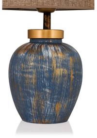 Lampă de masă 1xE27/40W/230V albastru/bej