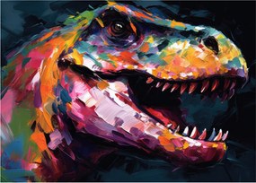 Tablou pe sticlă - Dinozaur, pictură (70x50 cm)