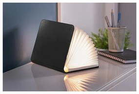 Veioză neagră LED cu abajur textil (înălțime 2,5 cm) Booklight – Gingko