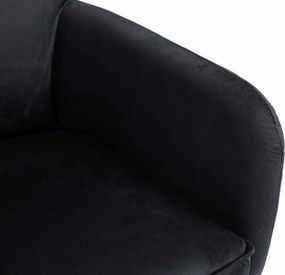 HR250KW Scaun Catifea Neagră Bază Aurie