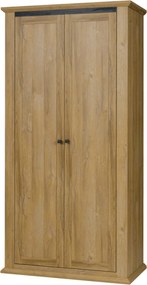 Dulap LEON MZ2, stejar, DTD laminat, cu 2 usi, 100x54x100 cm