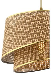 Lustră pe cablu BARETTE 1xE27/60W/230V maro/auriu