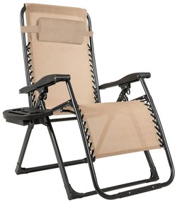 Scaun gravitatie zero capitonat-bej