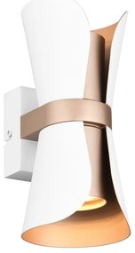 Aplică de perete albă/în culoarea bronz Coat – Trio