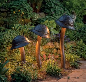 Lampa iluminat exterior din fier forjat design ciuperca AL 6691, 71cm