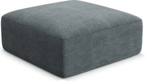 Taburet gri închis cu tapițerie din catifea reiată Campi – Cosmopolitan Design