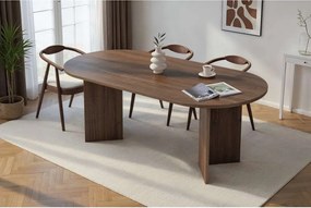 Masă de dining cu aspect de lemn de nuc 90x200 cm Sabella – Kalune Design