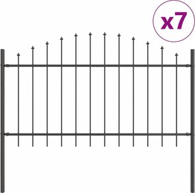 vidaXL Gard de Grădină 7 pcs Gri 170 x 140 cm