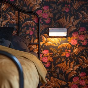 Aplica de perete moderna alba incluzând LED cu USB și întrerupător - Ted