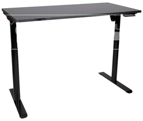 Birou reglabil electric TerrA3 s BLACK - profil pătrat , 1 motor, cadrul negru (Dimensiune blat: 90x60 cm, Culoare blat: Stejar negru 18mm)