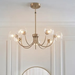 Endon 119224 - Lustră suspendată pe cablu HAGUE 7xG9/5W/230V alamă