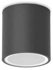 Mini Plafoniera Exterior Techo pl1 round d09, Protectie IP54, Negru