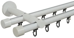 Galerie dubla Capacel teava profil alb 19mm/19mm (Alege marime: 320 cm)