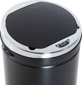 HOMCOM Coș de gunoi automat de 50L cu senzor infraroșu, din oțel și plastic, 30.5x30.5x81.5cm | Aosom Romania