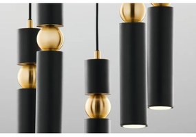 Lustră pe cablu Jupiter 2014 ALAS 5xGU10/10W/230V negru/auriu