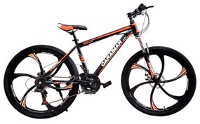 Bicicleta Caraiman, roti 26 inch, cadru otel, frane pe disc, portocalie, BC89
