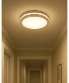 Plafonieră LED cu senzor de mișcare, 20W, 230V, 3000/4000/6500K, IP54, alb