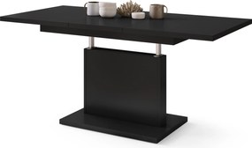 Mazzoni ASTON MINI Negru Mat - MĂSUȚĂ DE CAFEA MODERNĂ EXTENSIBILĂ REGLABILĂ PE ÎNĂLȚIME MASĂ TRANSFORMABILĂ