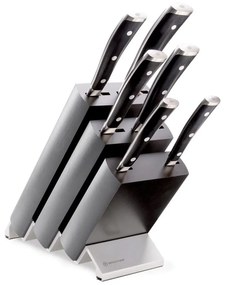 Wüsthof CLASSIC IKON set 7 cuțite bucătărie, suport, frasin/negru