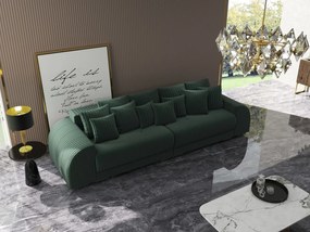Canapea extensibilă dumonde cu 2 lăzi de depozitare si sezut confortabil din spuma high-density, Verona Ambience Green 310x100 cm