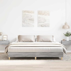 vidaXL Cadru de pat fără saltea Gri Sonoma 160x200cm lemn prelucrat