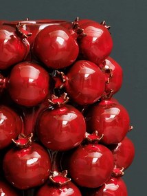 Vaza rosie, din ceramica, Pomegranates