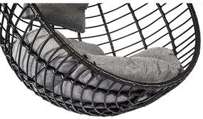 Fotoliu suspendat din ratan artificial Bonami Selection Mila, negru