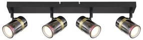 Plafoniera 4L design industrial Trabby negru