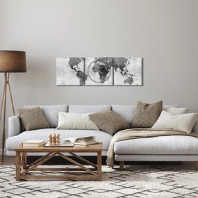 Tablou - Harta lumii 2 (cu ceas) (90x30 cm)