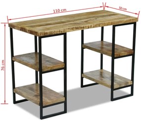 Masa de birou din lemn de mango, 110 x 50 x 76 cm