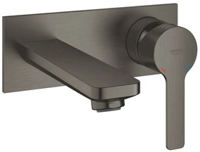 Baterie lavoar incastrata antracit mat Grohe Lineare, pipa 15 cm