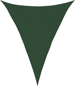 vidaXL Pânză parasolar, verde închis, 4x5x5 m, HDPE, 160 g/m²