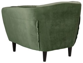 Fotoliu cu husă din catifea Actona Ria, verde