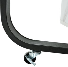 Masă de bucătărie versatilă și pliabilă, Alb+Negru | Aosom Romania