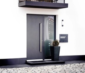 CPG7 - Cutie postala personalizata, cutie de scrisori, metalica, stil industrial - Gri Antracit