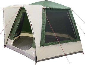 vidaXL Cort de Camping Cabină Verde 420 x 420 x 227 cm Poliester