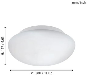 Plafonieră Eglo 81636 ELLA 1xE27/60W/230V