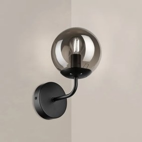 Brilagi - Lampă de perete MALIVA 1xE14/15W/230V negru/fumuriu
