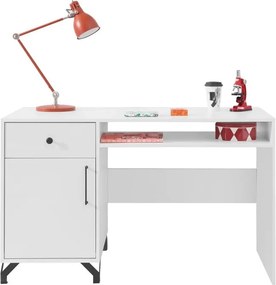 Birou tineret Anders 125 cm cu sertar - alb