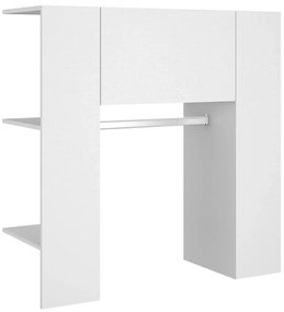 Dulap de hol, alb, 97,5x37x99 cm, lemn prelucrat 1, Alb, Alb