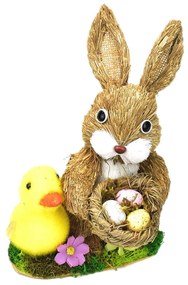 Decorațiune Iepuraș de Paște cu ou, 23 cm