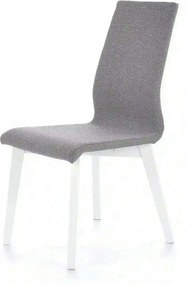 Scaun tapitat Focus, gri/alb, stofa clasica/lemn de fag, 45X61X94 CM